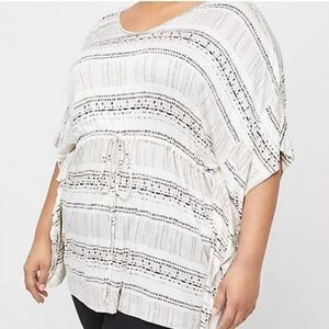 CATHERINE'S DASH STRIP PONCHO 1X NWT